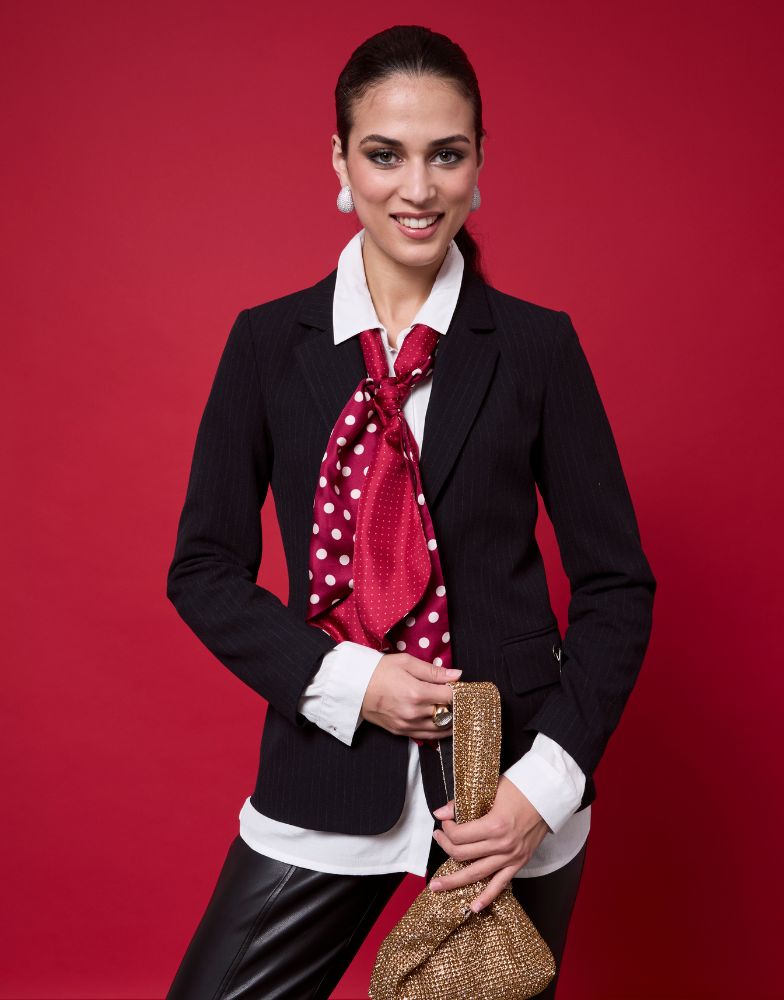 Ensmeble costume pantalon simili cravate